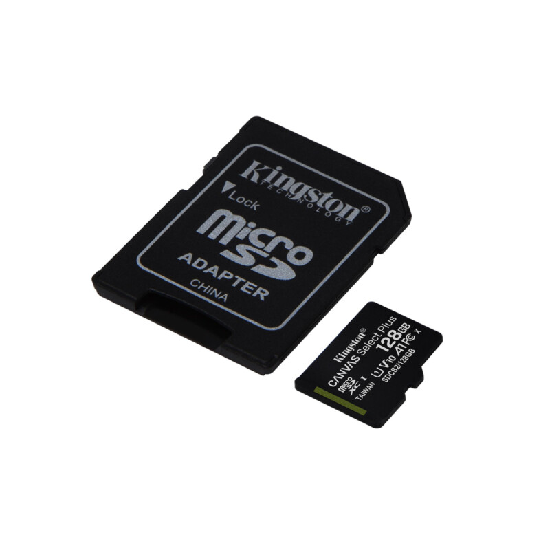 Memoria Micro SD 128GB Con Adaptador SD Kingston Canvas PLUS U1 Clase 10 Memoria Micro SD 128GB Con Adaptador SD Kingston Canvas PLUS U1 Clase 10