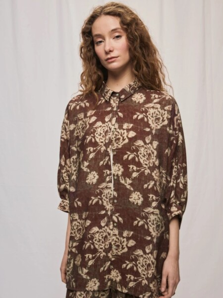 CAMISA D.CASSIN ROSSI MARRON