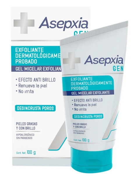 Asepxia Gen gel exfoliante micelar efecto antibrillo 100gr Asepxia Gen gel exfoliante micelar efecto antibrillo 100gr