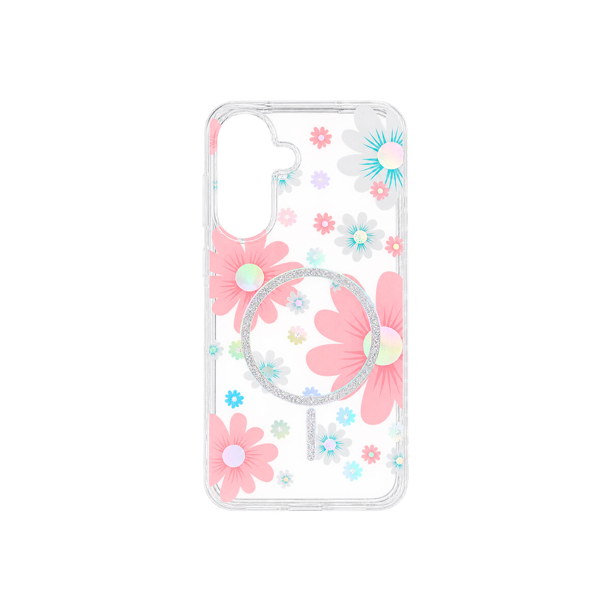 Protector para Samsung Galaxy A17 diseño de flores color rosa 