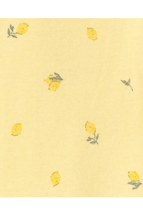 Pijama enterito de algodón con pie, amarillo, diseño limones. Talles 12-24M Pijama enterito de algodón con pie, amarillo, diseño limones. Talles 12-24M