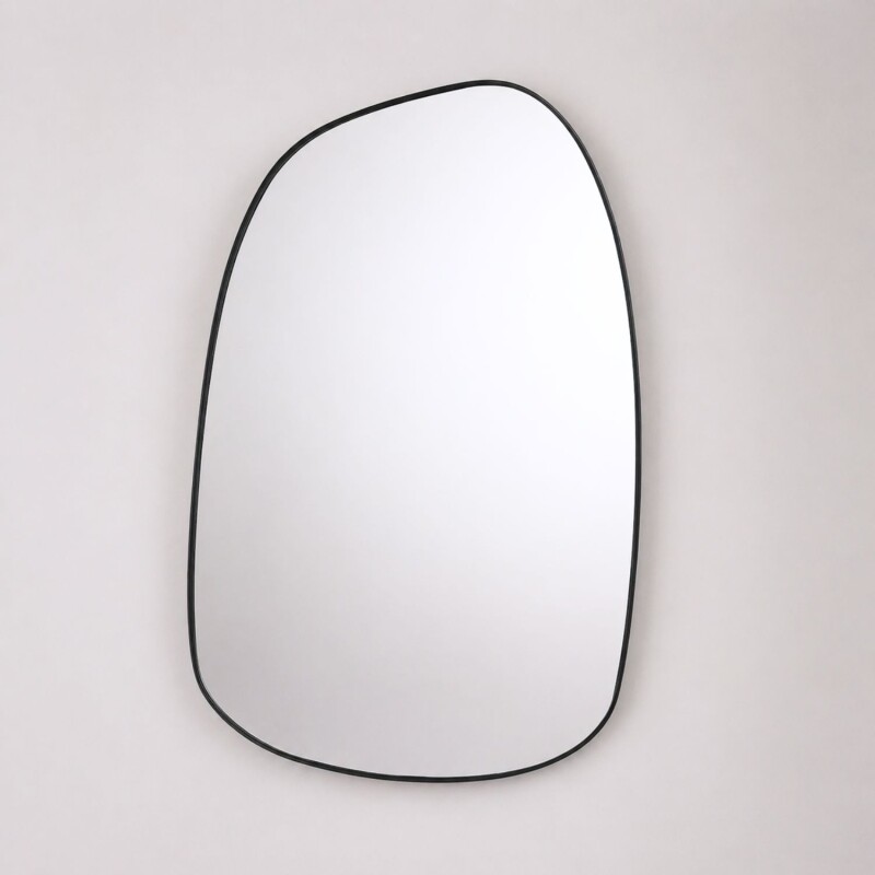 Espejo Lumax Anador Diseño Moderno Irregular 50 x 80cm Negro