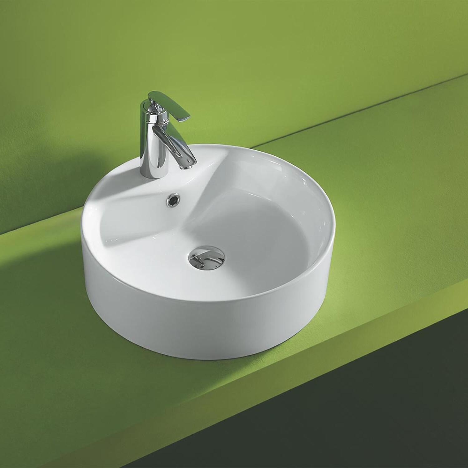 Bacha De Apoyo Redonda Blanca Para Monocomando — Castro