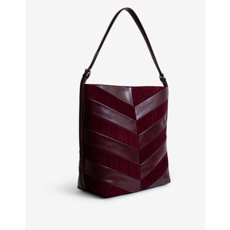 Cartera Formato Saca Texturada Rojo Burdeaux