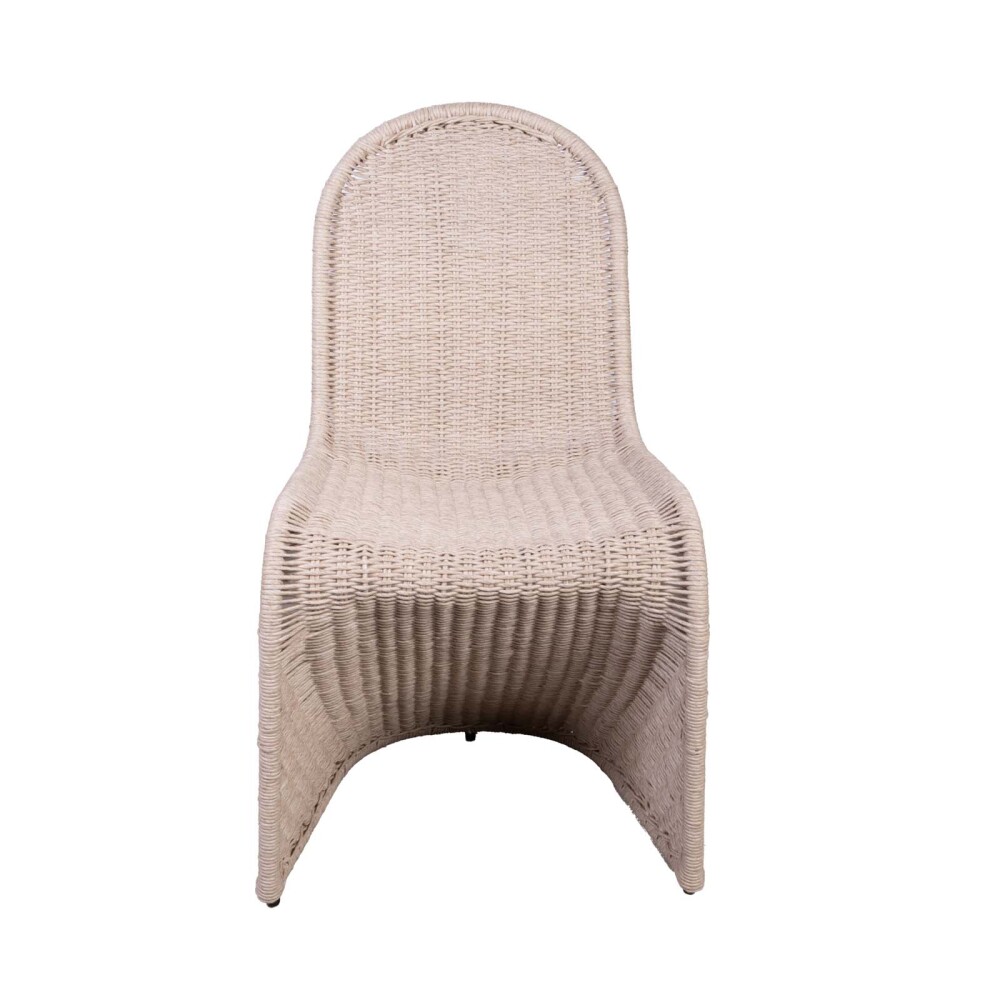 SILLA DE COMEDOR RATTAN-Y-METAL NATURAL-BEIGE BILLY