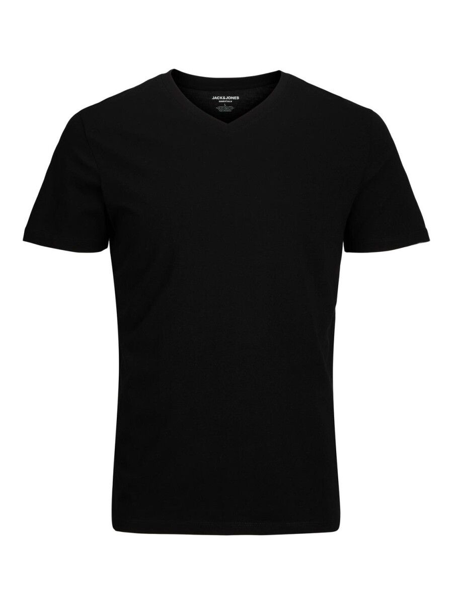 Camiseta Organic Cuello V Clásica - Black 