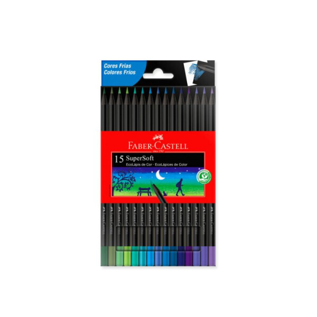 Lápices De Colores Faber-Castell x12 Supersoft Fríos 