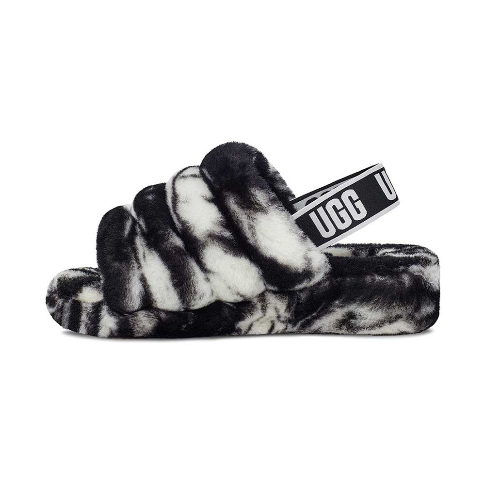 Fluff Yeah Slide Marble W - Mujer Black