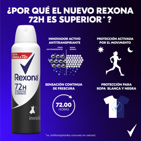 Desodorante Rexona Aerosol Invisible 150ml Desodorante Rexona Aerosol Invisible 150ml
