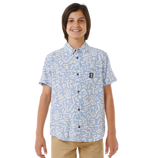 Camisa Rip Curl Search - Celeste Camisa Rip Curl Search - Celeste