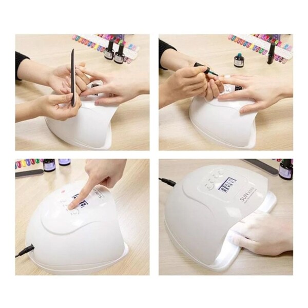 Lampara Uv Led Secador Uñas 36 Led 120w Cabina Ultravioleta Color Blanco Lampara Uv Led Secador Uñas 36 Led 120w Cabina Ultravioleta Color Blanco