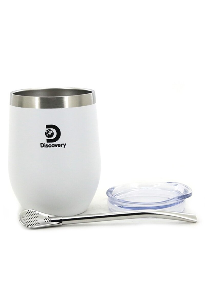 Mate y bombilla de Acero - Discovery Blanco