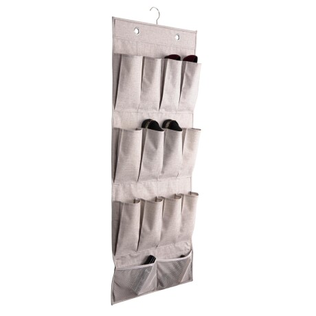 ORGANIZADOR COLGANTE POLIESTER NATURAL-BEIGE POCKET