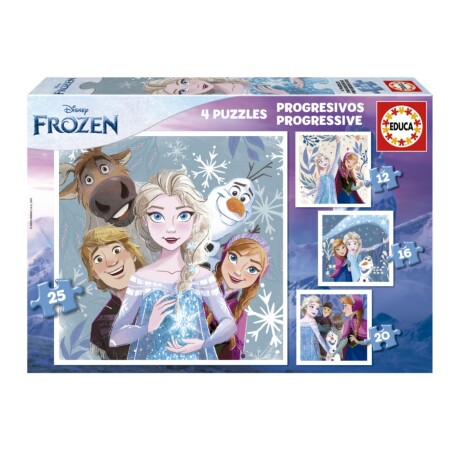 Set de Puzzles 4 en 1 Frozen Educa 001