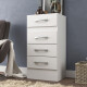 Comoda Cajonera Kenia 4 Cajones Dormitorio Blanco