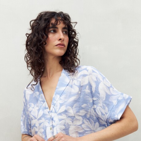 CAMISA CALIX PRINTED Azul Lavado