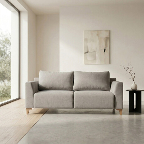 Sofá Gino - Microfibra - 3 cuerpos TC1009 (Plata)