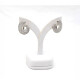 Caravanas En Oro 18K Blanco Y Brillantes Caravanas En Oro 18K Blanco Y Brillantes