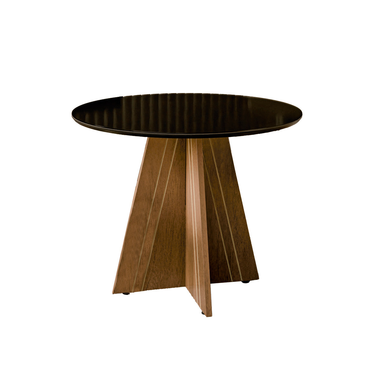 Mesa Dublin 1030x1030 Mm Light C/vidrio Color Preto (46) 