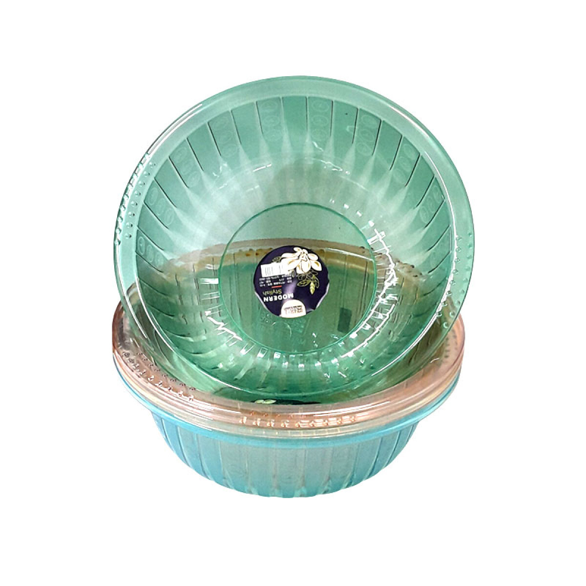 Bowl plástico 4 colores transparente - Bowl Plástico 4 Colores Transparente 