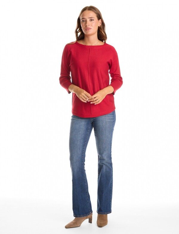 Buzo Espalda Botones ROJO