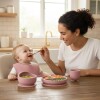 Set Alimentación Bebé en Silicona Libre Bpa 10 Piezas Rosa