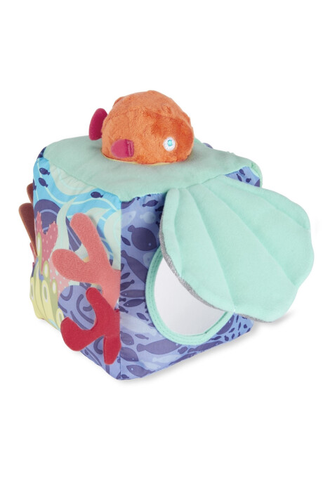 Cubo de actividades suave, diseño marino Sin color