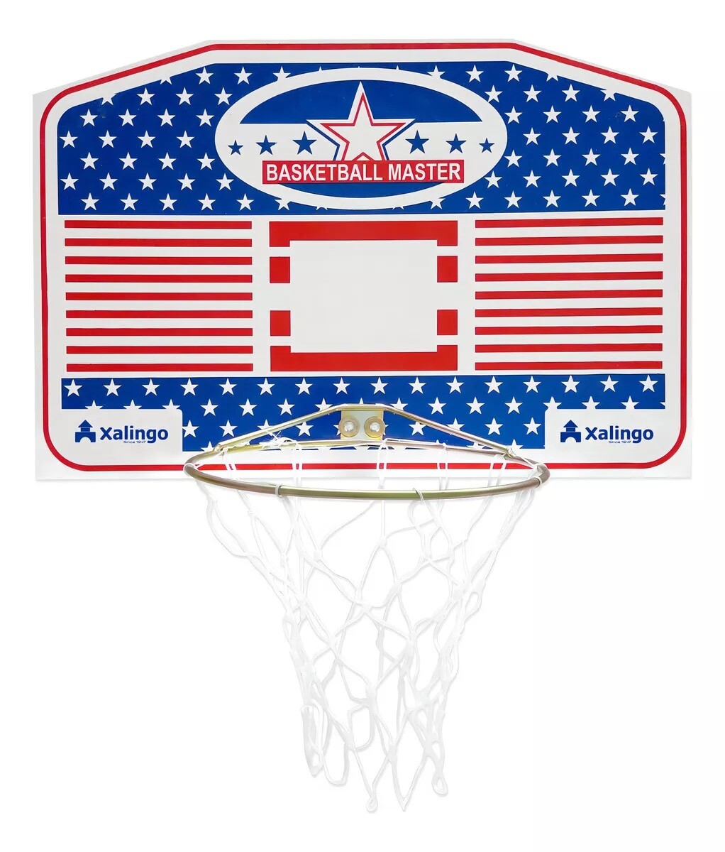 Tablero De Basket De Madera, Aro De Metal 37cm, Xalingo, 