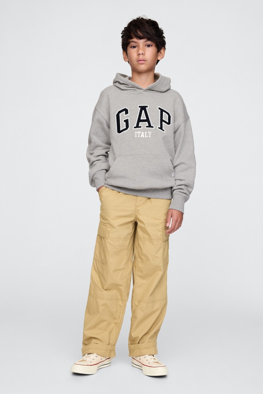 Canguro Logo Gap Con Felpa Italy Niño Light Heather Grey B08