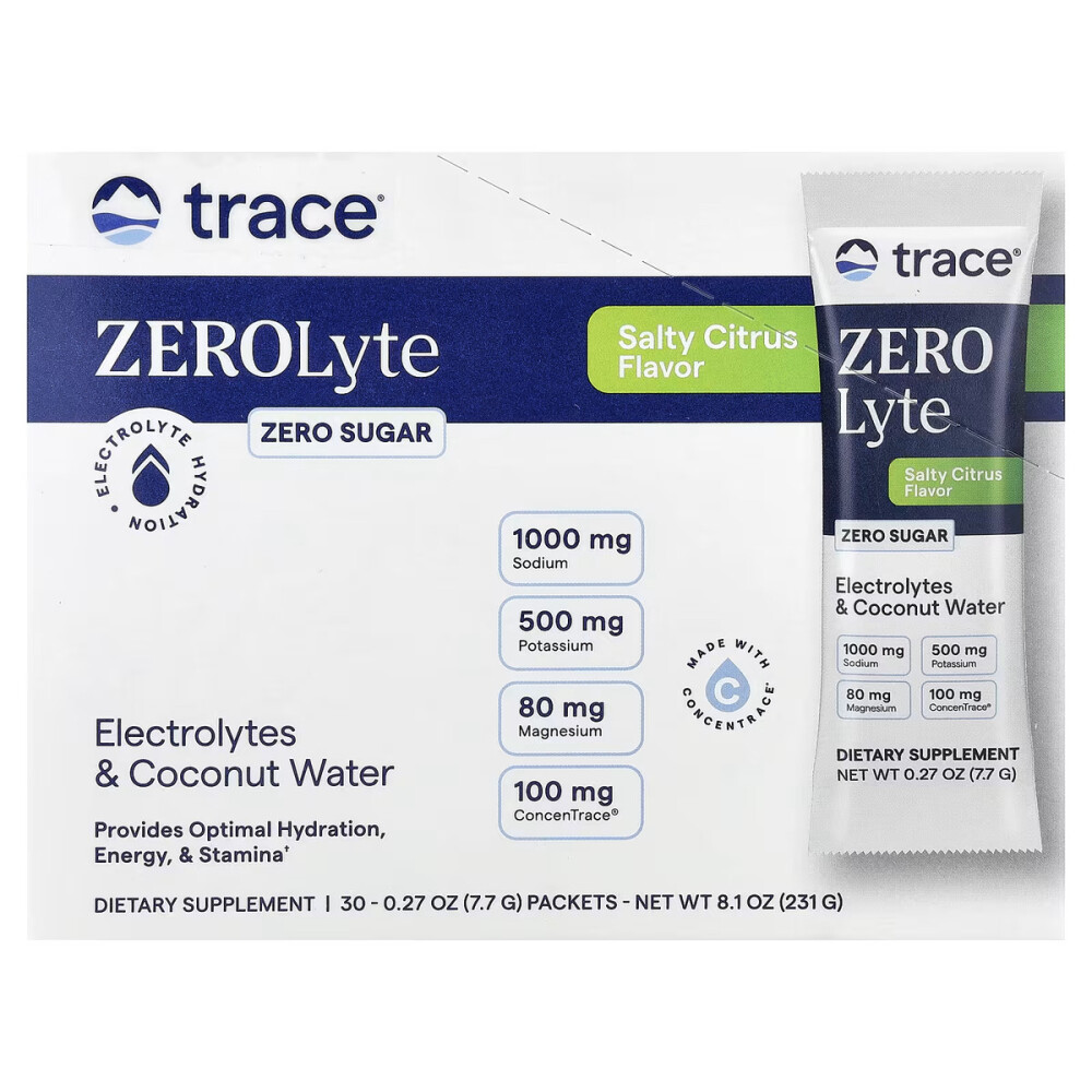 TRACE ZEROLYTE CITRUS CAJA X 30 única