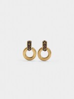 Pendientes Étnicos De Aro multicolor