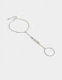 Pulseras Flexibles Pulsera Flexible Strass Con Anillo - Plateado