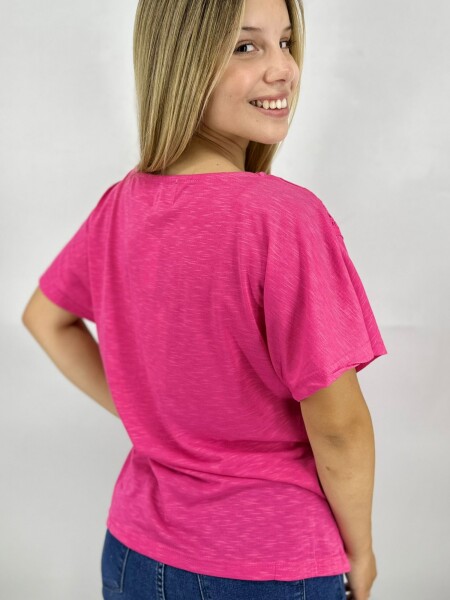 T-SHIRT SLOWLY 2409 FUCSIA