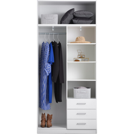 Armario Fandrup 97X176 2 Puertas 3 Caj Blanco