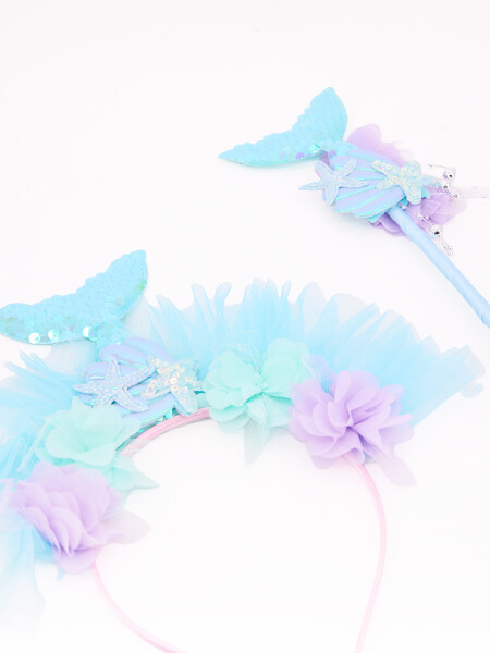 VINCHA CON FONDO DEL MAR MULTICOLOR