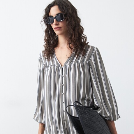 CAMISA TOPACIO Negro/Blanco