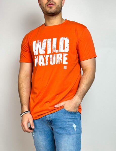 T-Shirt estampada Delgado Naranja