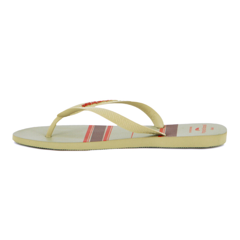 Tropical Brasil Ojota Estampado De Hombre - Arena Arena