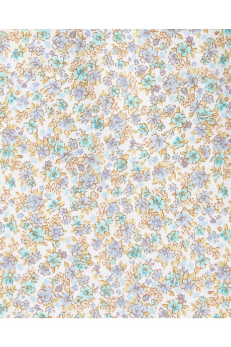 Blusa de algodón manga larga, diseño floral Blusa de algodón manga larga, diseño floral