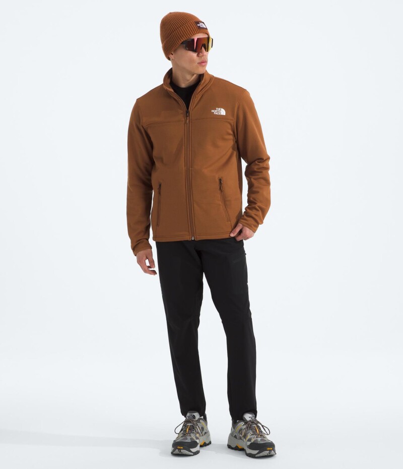 Campera Polar Cedar Trail Grid hombre Burnt Umber