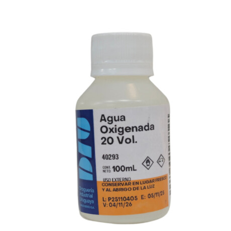 Agua Oxigenada DIU 20 Volúmenes 100ml Agua Oxigenada DIU 20 Volúmenes 100ml