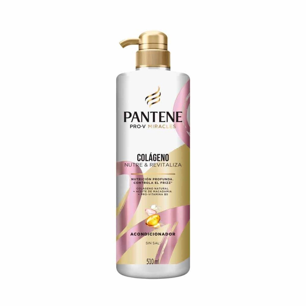 Pantene Acondicionador Colágeno Nutre y Revitaliza 510 ml | Hidratación y Nutrición Intensa 
