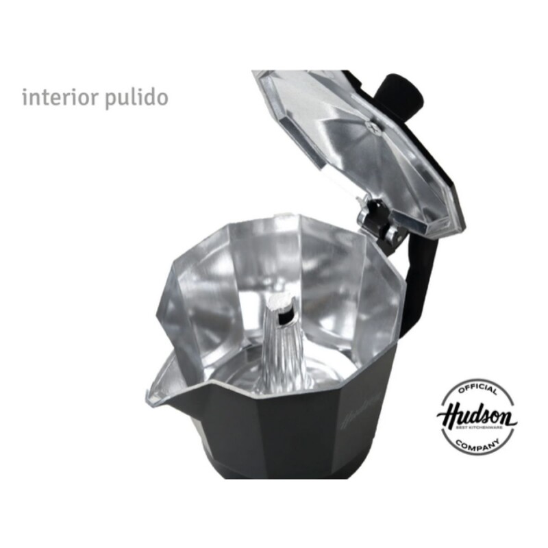 Cafetera italiana de aluminio Negra 6 tzas Hudson Cafetera Italiana De Aluminio Negra 6 Tzas Hudson
