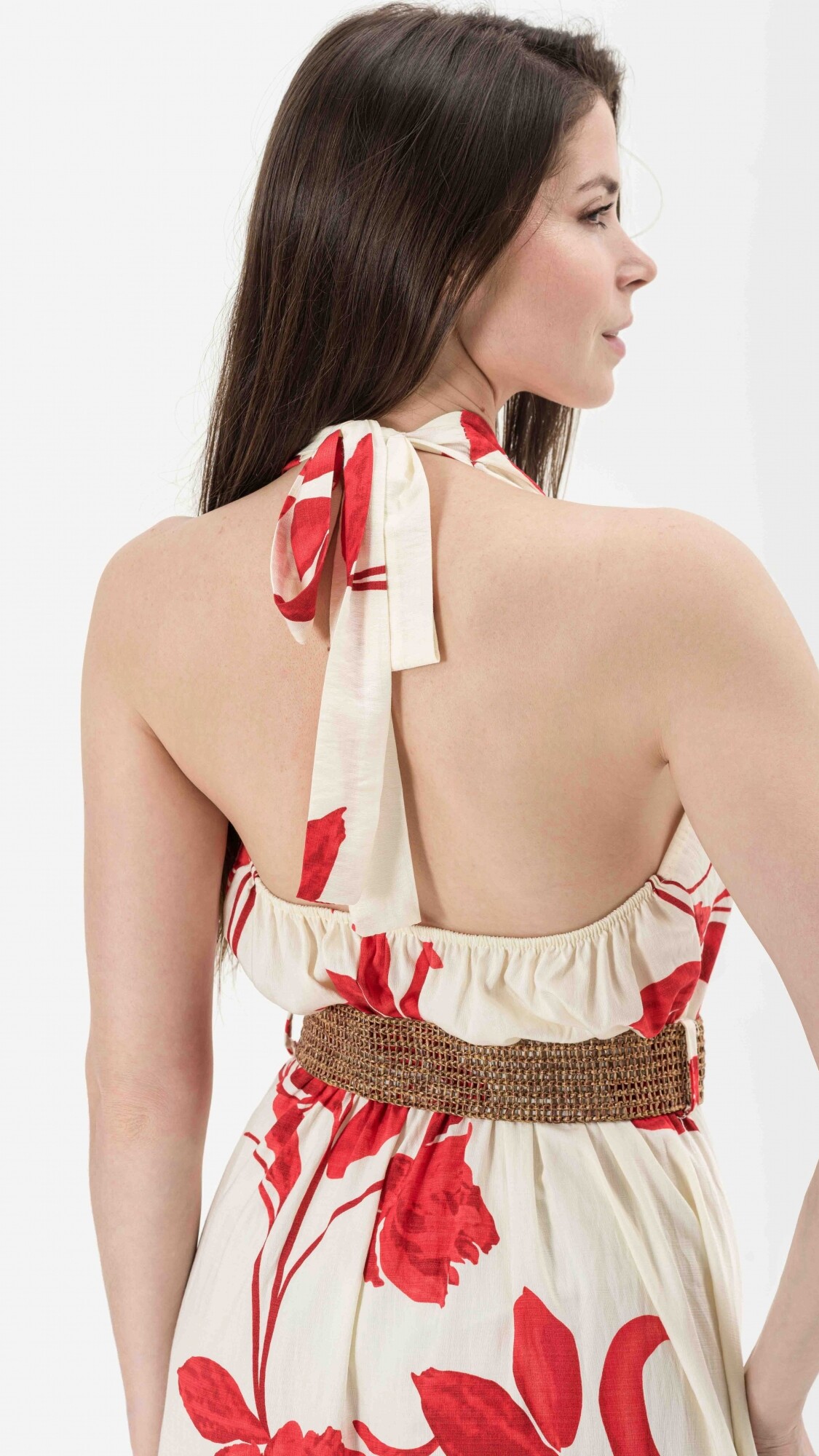 VESTIDO FLOR ROJO