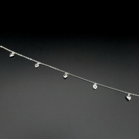Tobillera de Plata 925 y Circonias Largo 26 cm