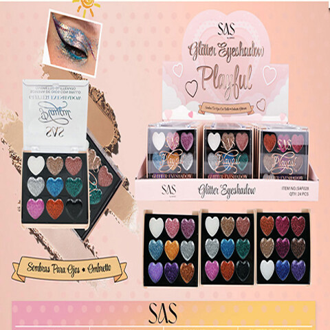 Paleta de sombra de ojos c/gllitter 9 tonos Paleta De Sombra De Ojos C/gllitter 9 Tonos