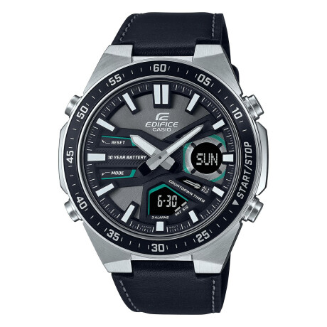 Reloj CASIO EDIFICE EFVC110L-1AVDF Cuero Negro Esfera 47mm 0
