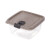 Recipiente Cuadrado con Broche 210 ml GRIS
