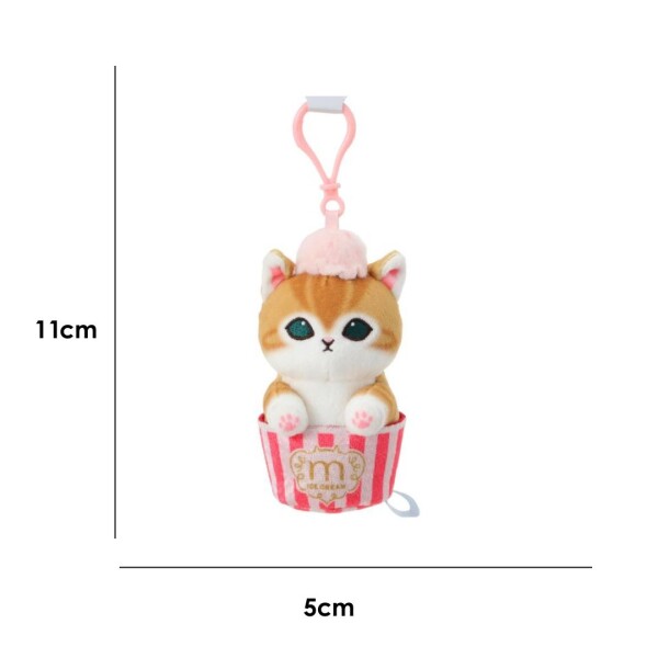 Llavero cupcake mofusand rosa