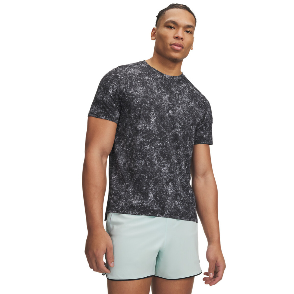 UA Velociti Pro Print SS-GRY - BLK-001 